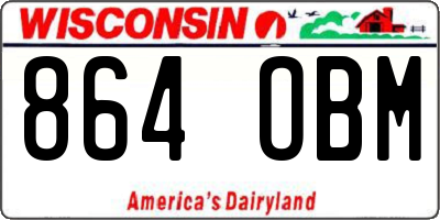 WI license plate 864OBM