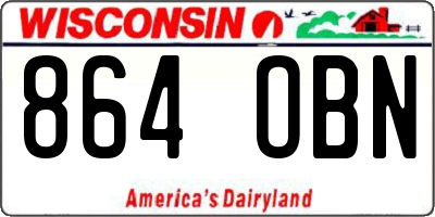 WI license plate 864OBN