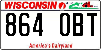 WI license plate 864OBT