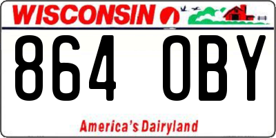 WI license plate 864OBY