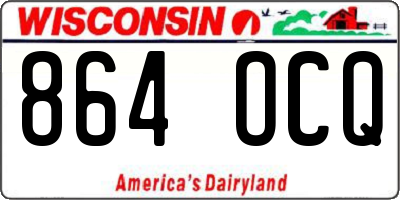WI license plate 864OCQ