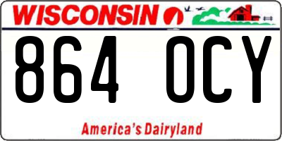 WI license plate 864OCY