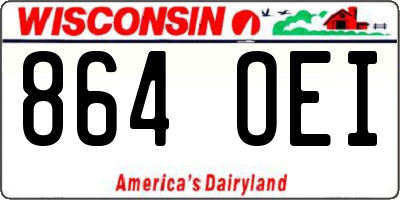 WI license plate 864OEI