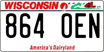 WI license plate 864OEN