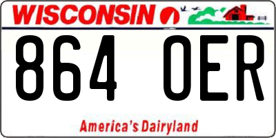 WI license plate 864OER