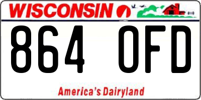 WI license plate 864OFD