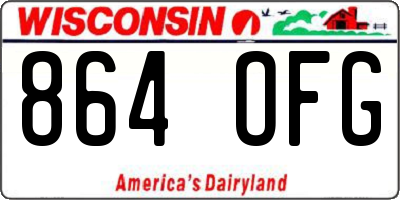 WI license plate 864OFG