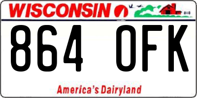 WI license plate 864OFK