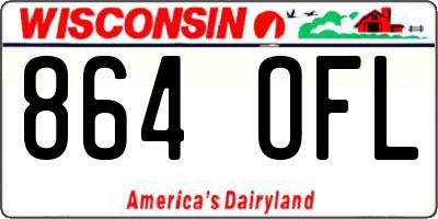 WI license plate 864OFL