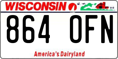 WI license plate 864OFN