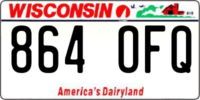 WI license plate 864OFQ