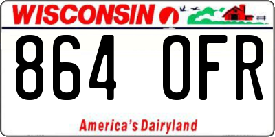 WI license plate 864OFR