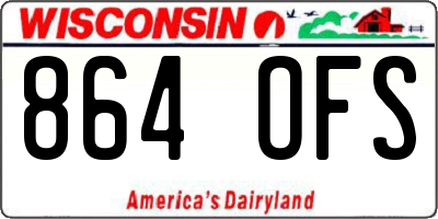 WI license plate 864OFS