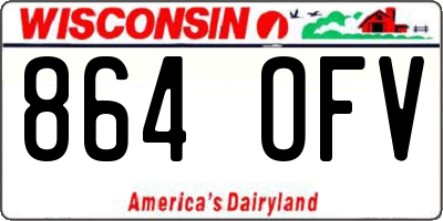 WI license plate 864OFV