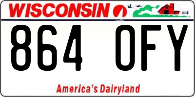 WI license plate 864OFY