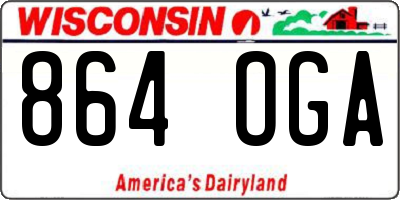 WI license plate 864OGA
