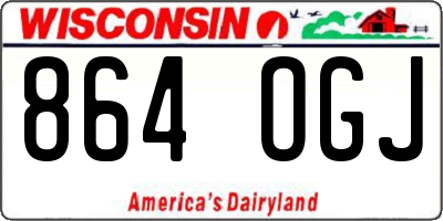 WI license plate 864OGJ