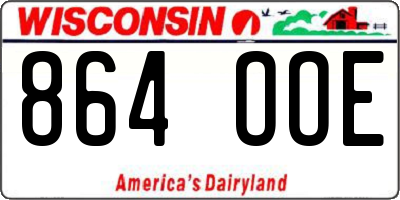 WI license plate 864OOE