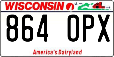 WI license plate 864OPX