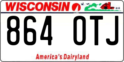 WI license plate 864OTJ