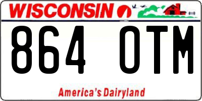 WI license plate 864OTM