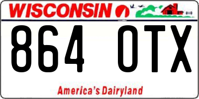 WI license plate 864OTX