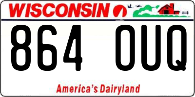 WI license plate 864OUQ