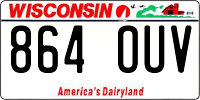 WI license plate 864OUV