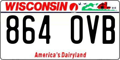 WI license plate 864OVB