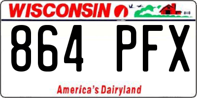 WI license plate 864PFX