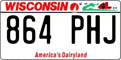 WI license plate 864PHJ