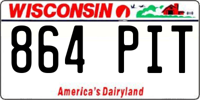 WI license plate 864PIT