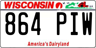 WI license plate 864PIW