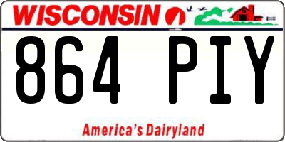 WI license plate 864PIY