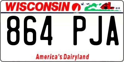 WI license plate 864PJA