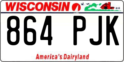WI license plate 864PJK