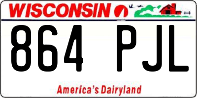 WI license plate 864PJL