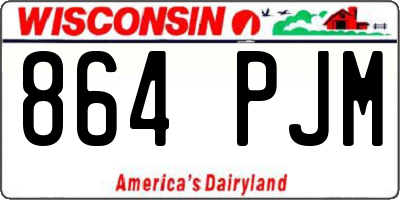 WI license plate 864PJM