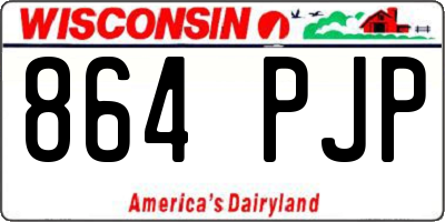 WI license plate 864PJP