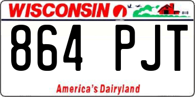 WI license plate 864PJT