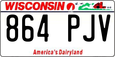WI license plate 864PJV