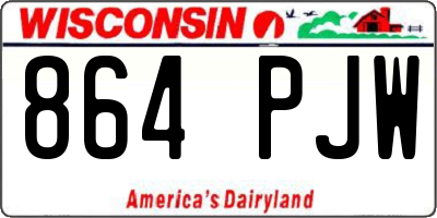 WI license plate 864PJW