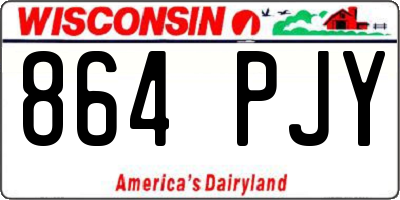 WI license plate 864PJY