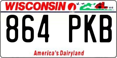 WI license plate 864PKB