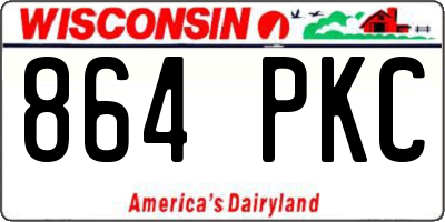 WI license plate 864PKC