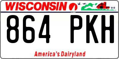 WI license plate 864PKH