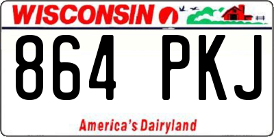 WI license plate 864PKJ