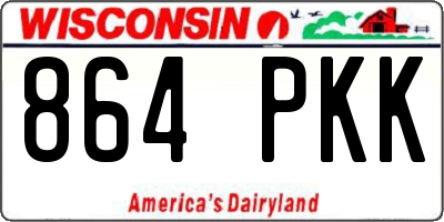 WI license plate 864PKK