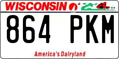 WI license plate 864PKM