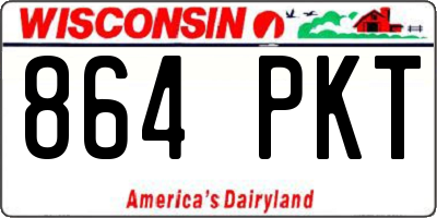 WI license plate 864PKT